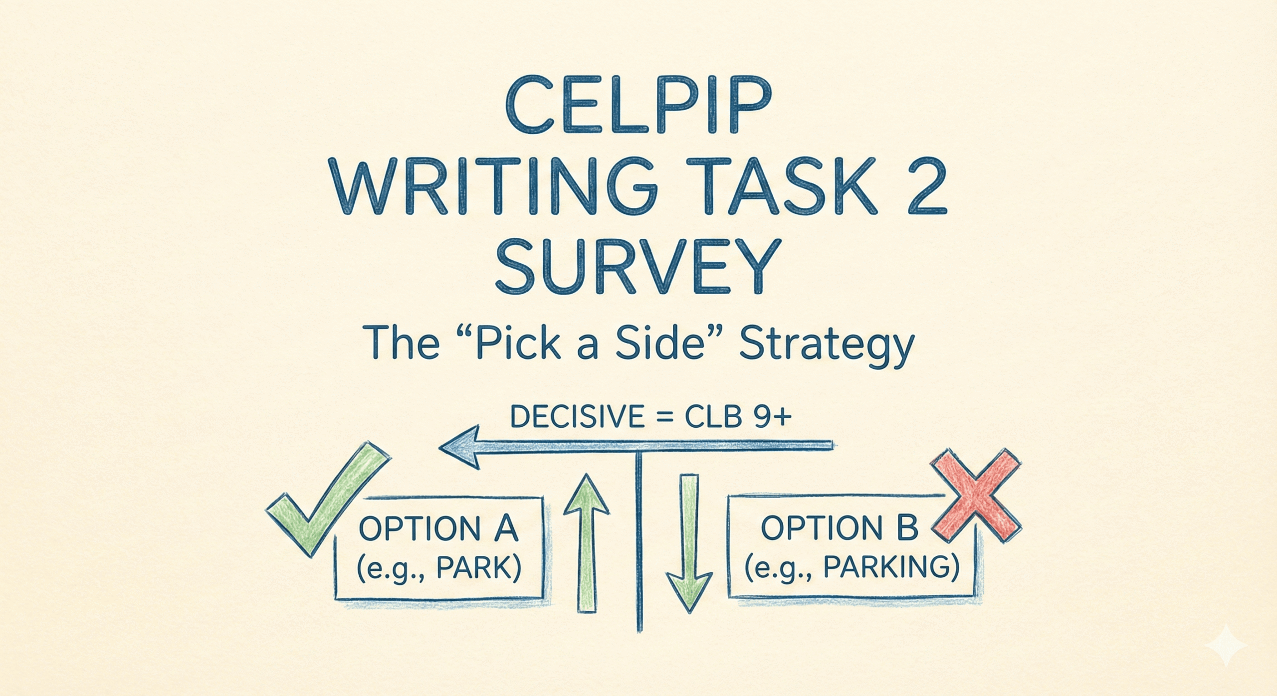 CELPIP Writing Task 2 Survey: The Pick a Side Strategy