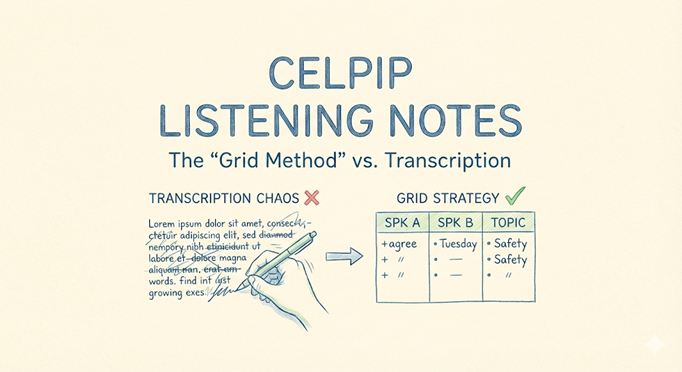 Stop Writing Everything Down: The Grid Method for CELPIP Listening