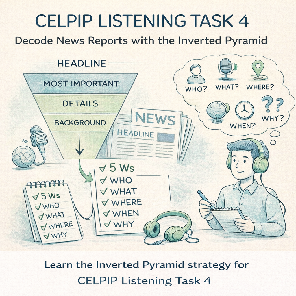 CELPIP Listening Task 4: Decoding News Items with the Inverted Pyramid