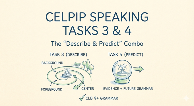 CELPIP Speaking Tasks 3 & 4: Mastering the Describe & Predict Combo